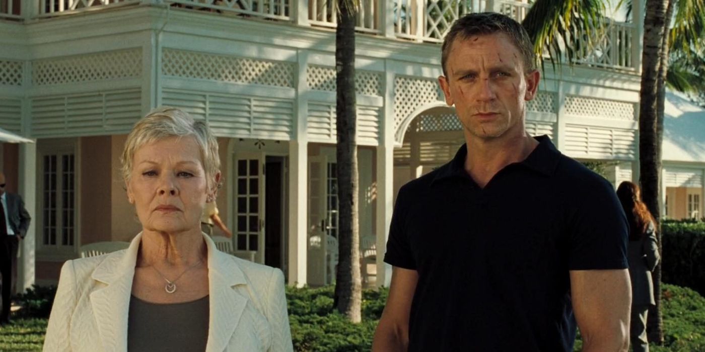 James Bond walking with M in Casino Royale.