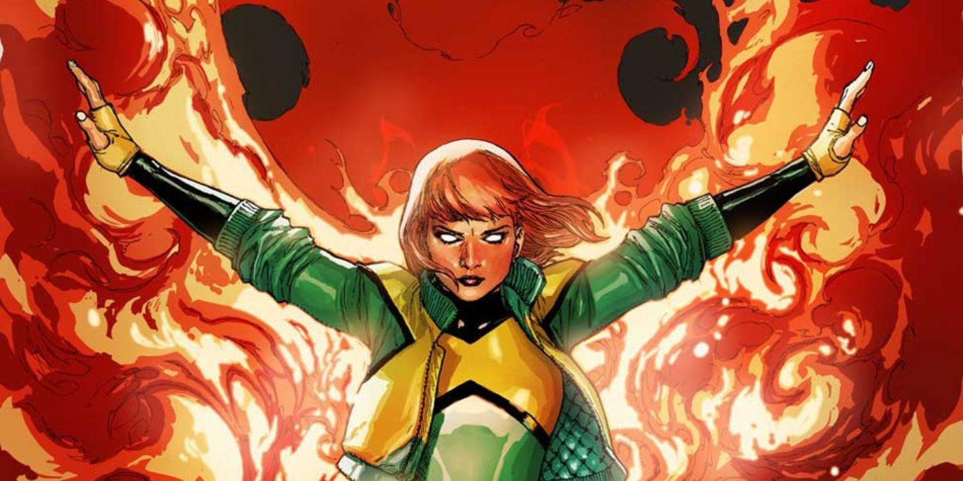 Jean Grey using the Phoenix Force in Marvel Comics