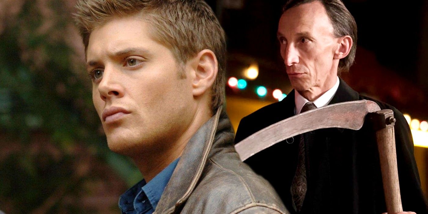 Jensen Ackles as Dean and Julian Richings as Death in Supernatural