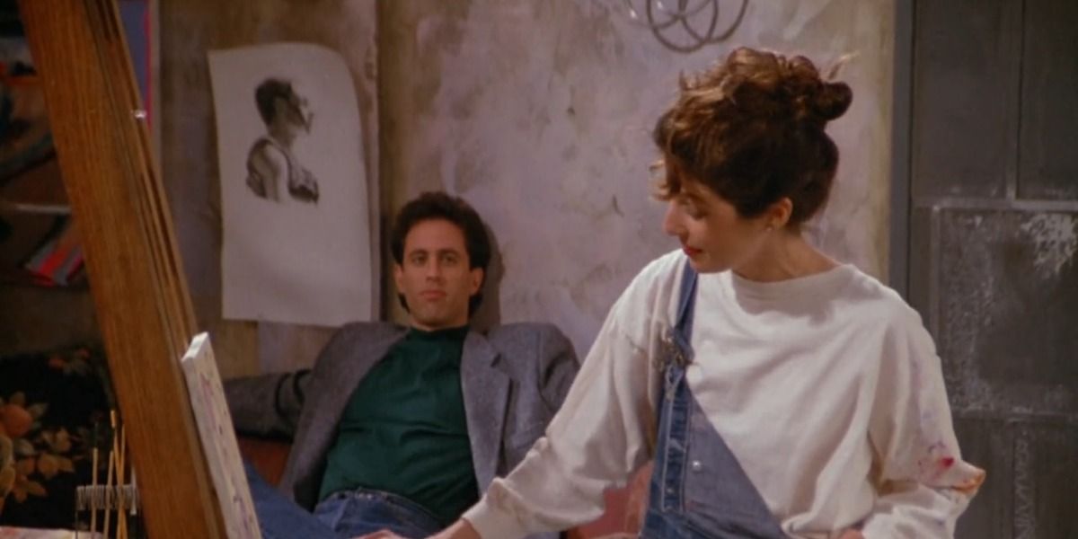 Jerry at Nina's apartment watching her paint in Seinfeld