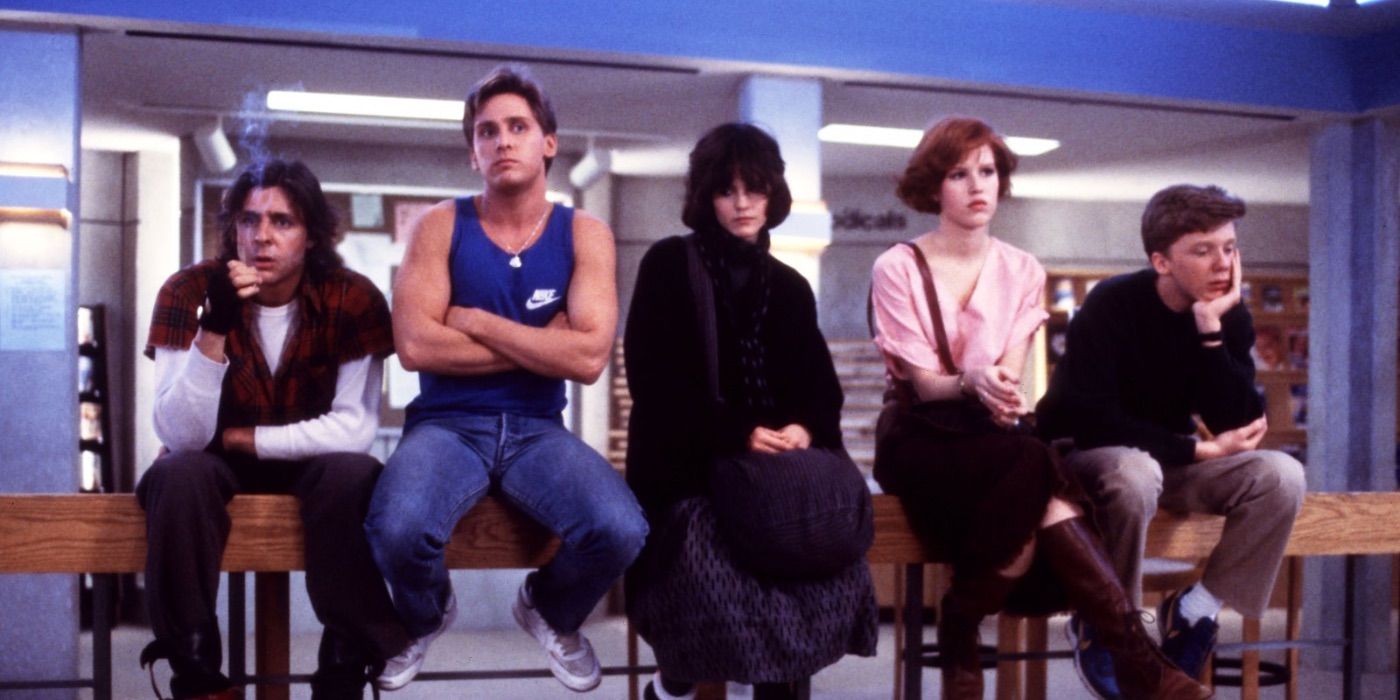 John, Andrew, Allison, Claire, and Brian in The Breakfast Club.