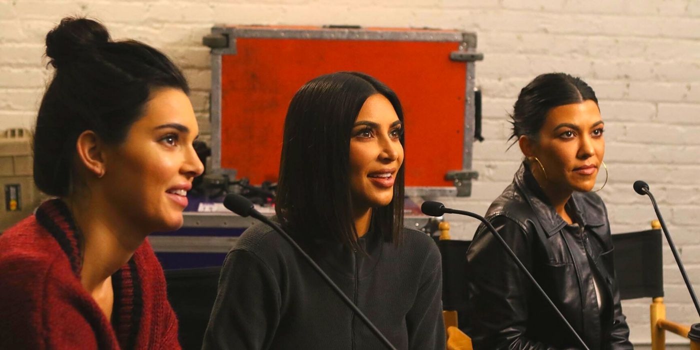 Kendall, Kim, and Kourtney behind the scenes of You Kiddin' Me