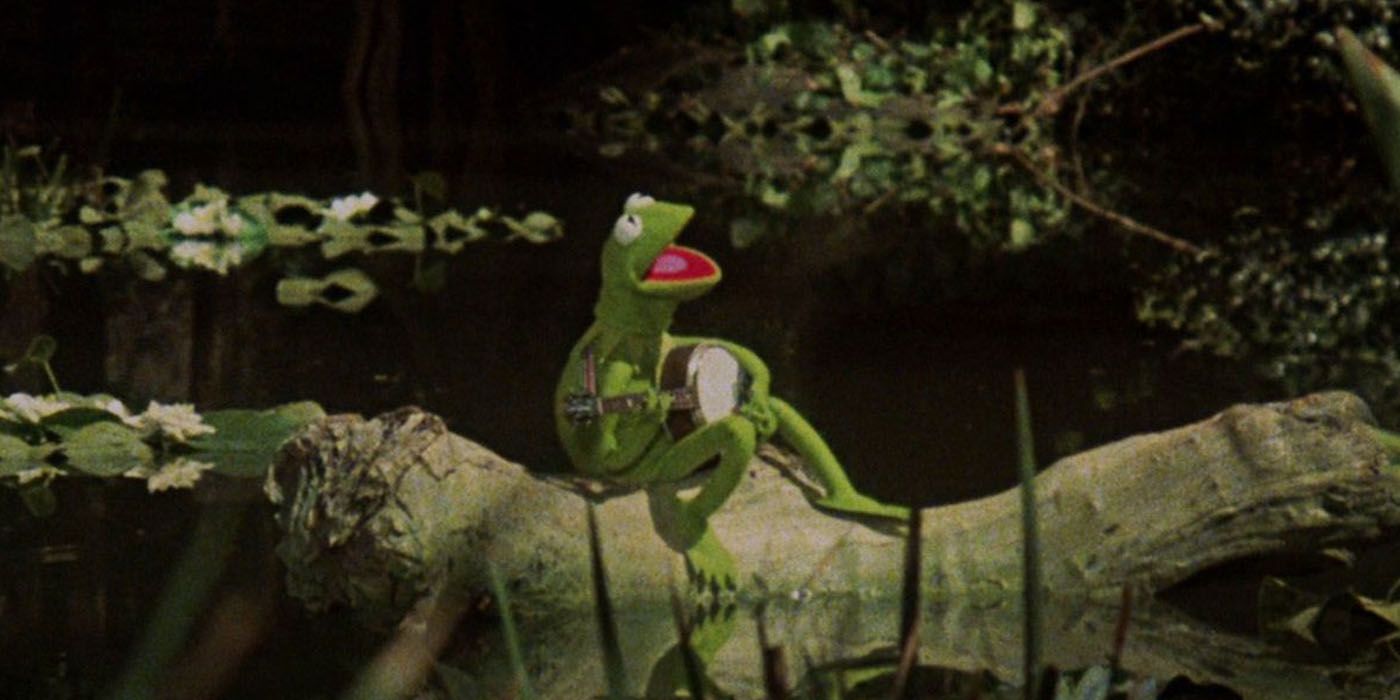Kermit sings Rainbow Connection in The Muppet Movie