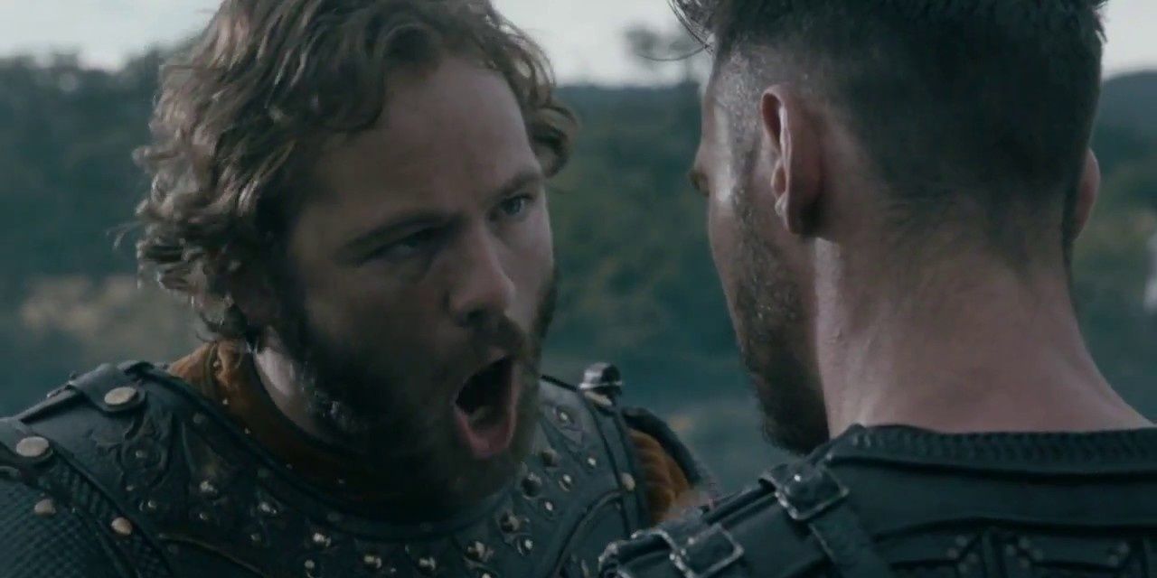 King Aethewulf and scolds Bishop Heahmund in Vikings