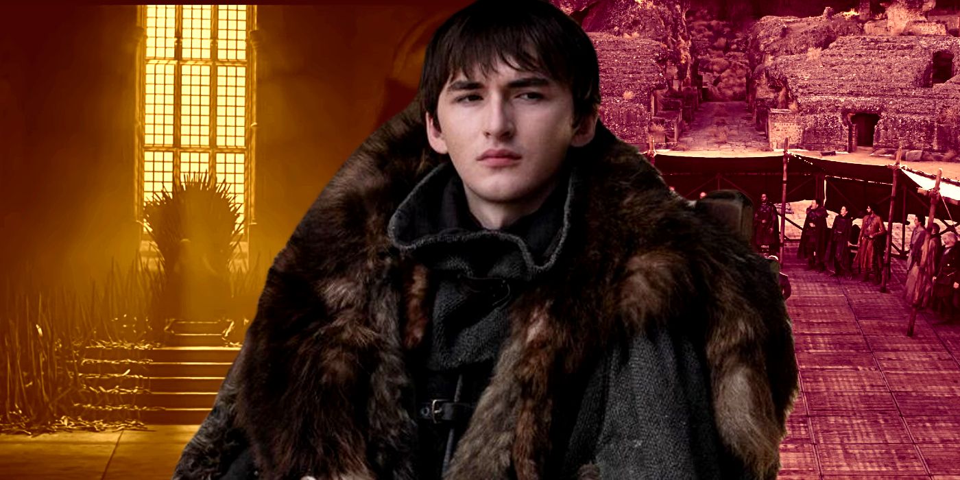 King Bran and Great Council in Game of Thrones Iron Throne in House of the Dragon