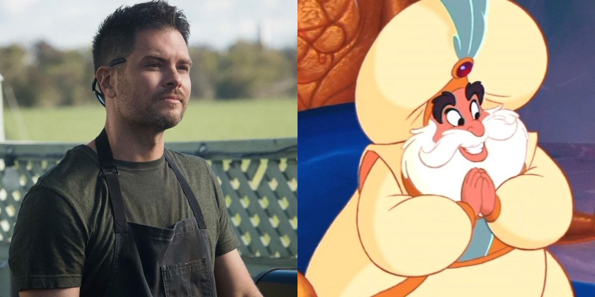 A split image depicts Kyle in Superman And Lois and The Sultan in Aladdin