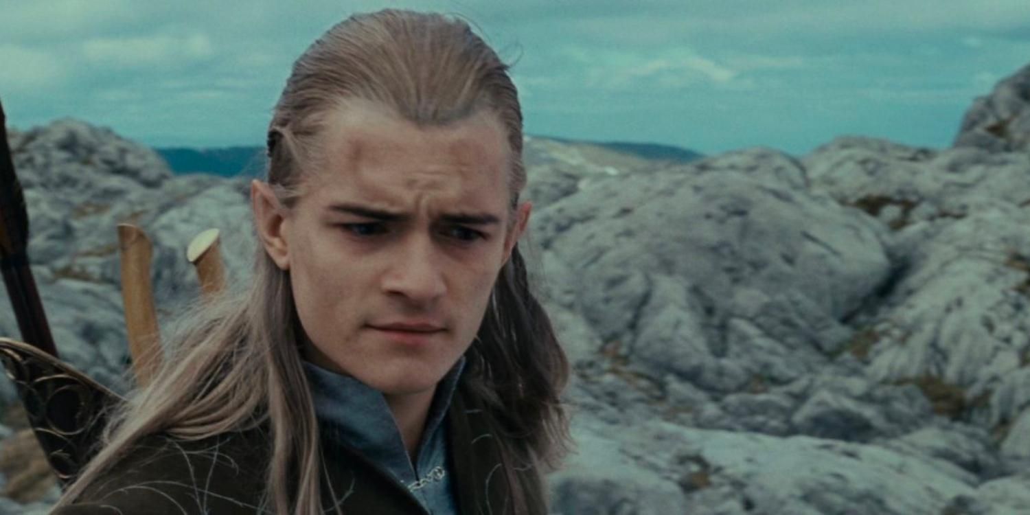 Legolas looking sad in the Lord of the Rings