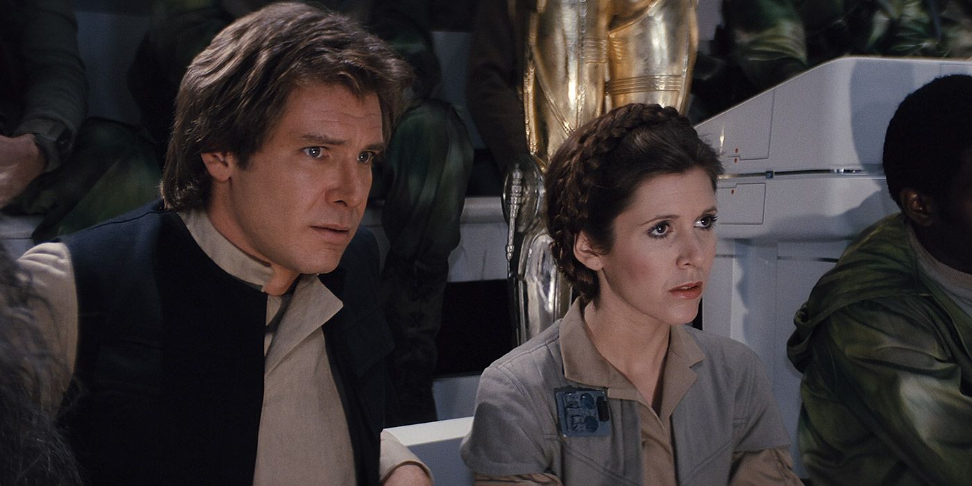 Princess Leia and Han Solo in Star Wars
