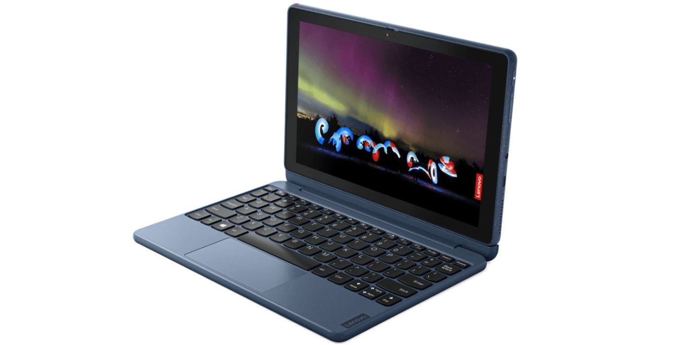 The Lenovo 10w Tablet comes with a spill-resistant detachable keyboard