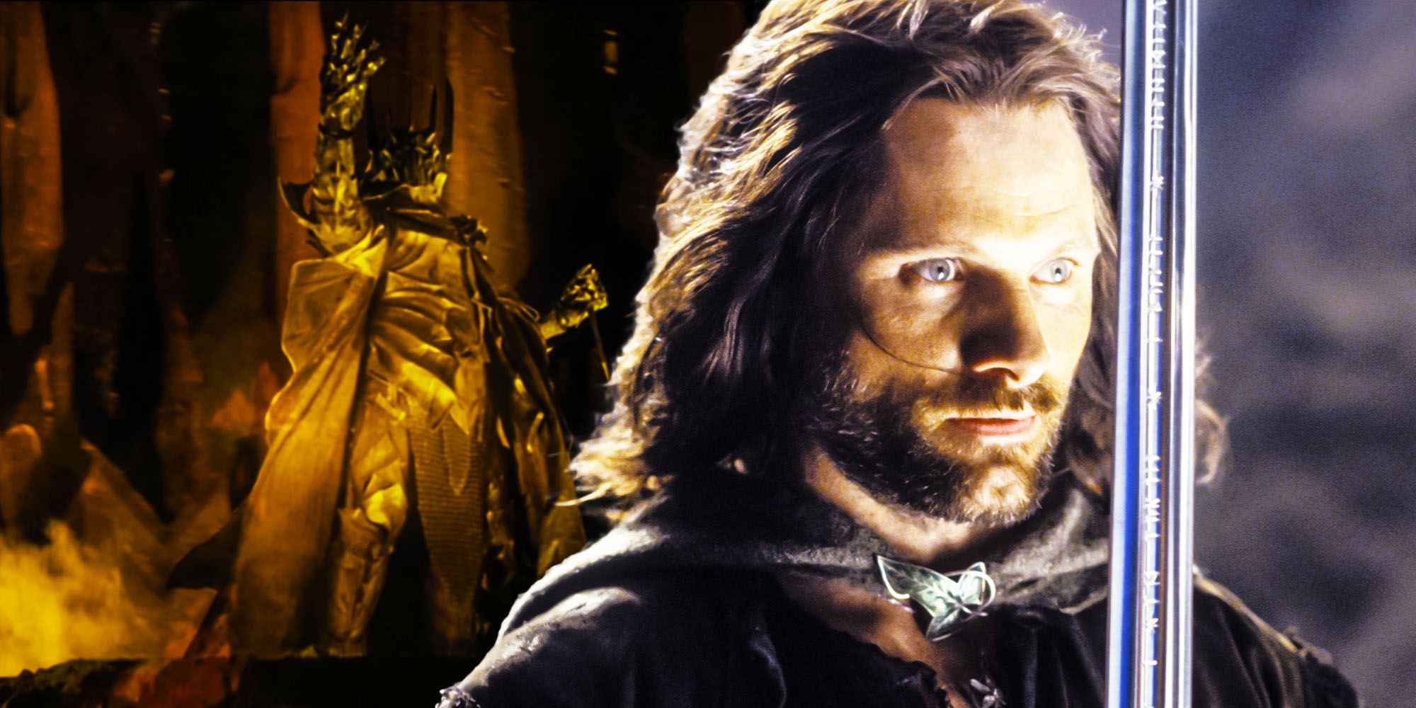 Lord of the rings return of the king deleted scene aragorn vs sauron