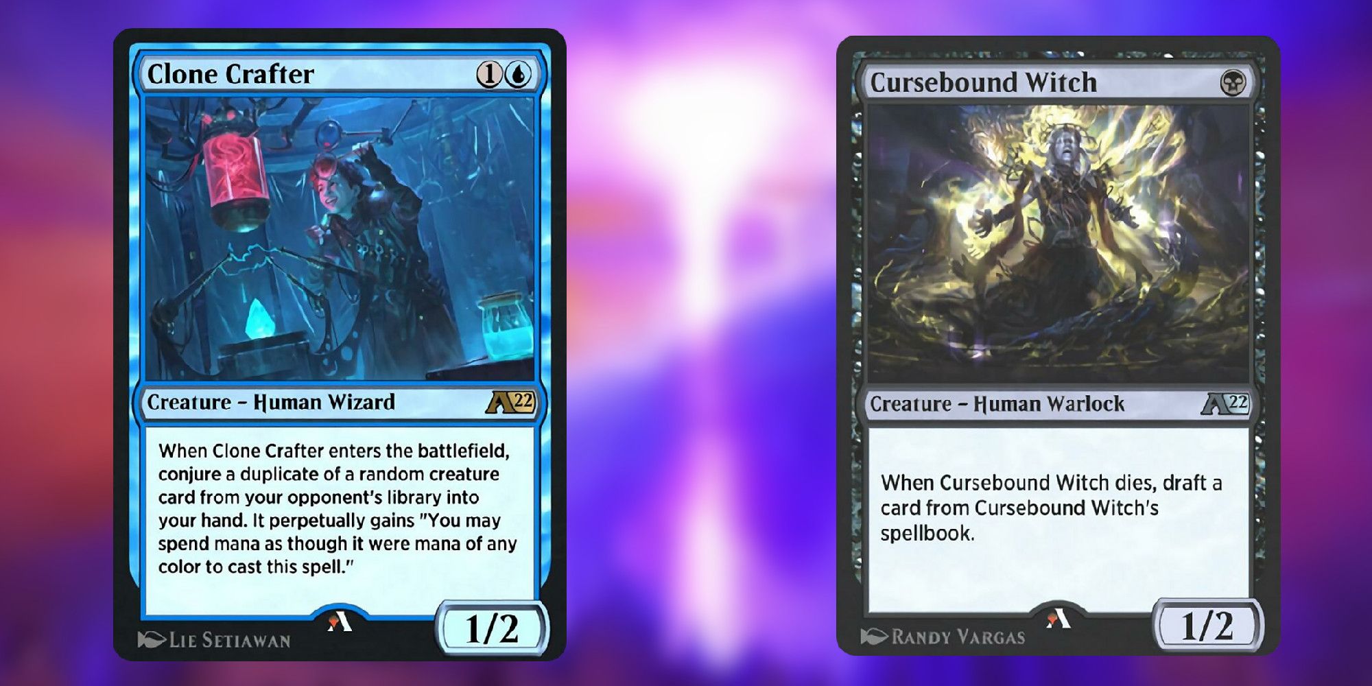 Clone Crafter and Cursebound Witch from Alchemy: Innistrad