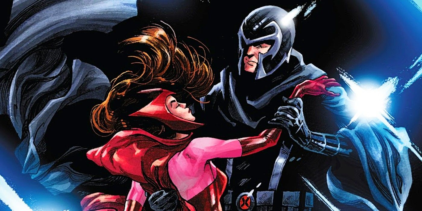 Magneto and Wanda dancing Trial of Magneto cover.