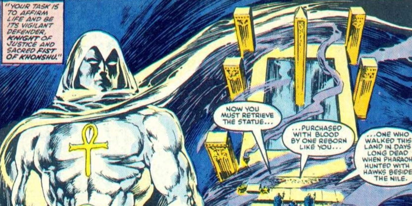 Marc Spector becomes Moon Knight in Marvel Comics.