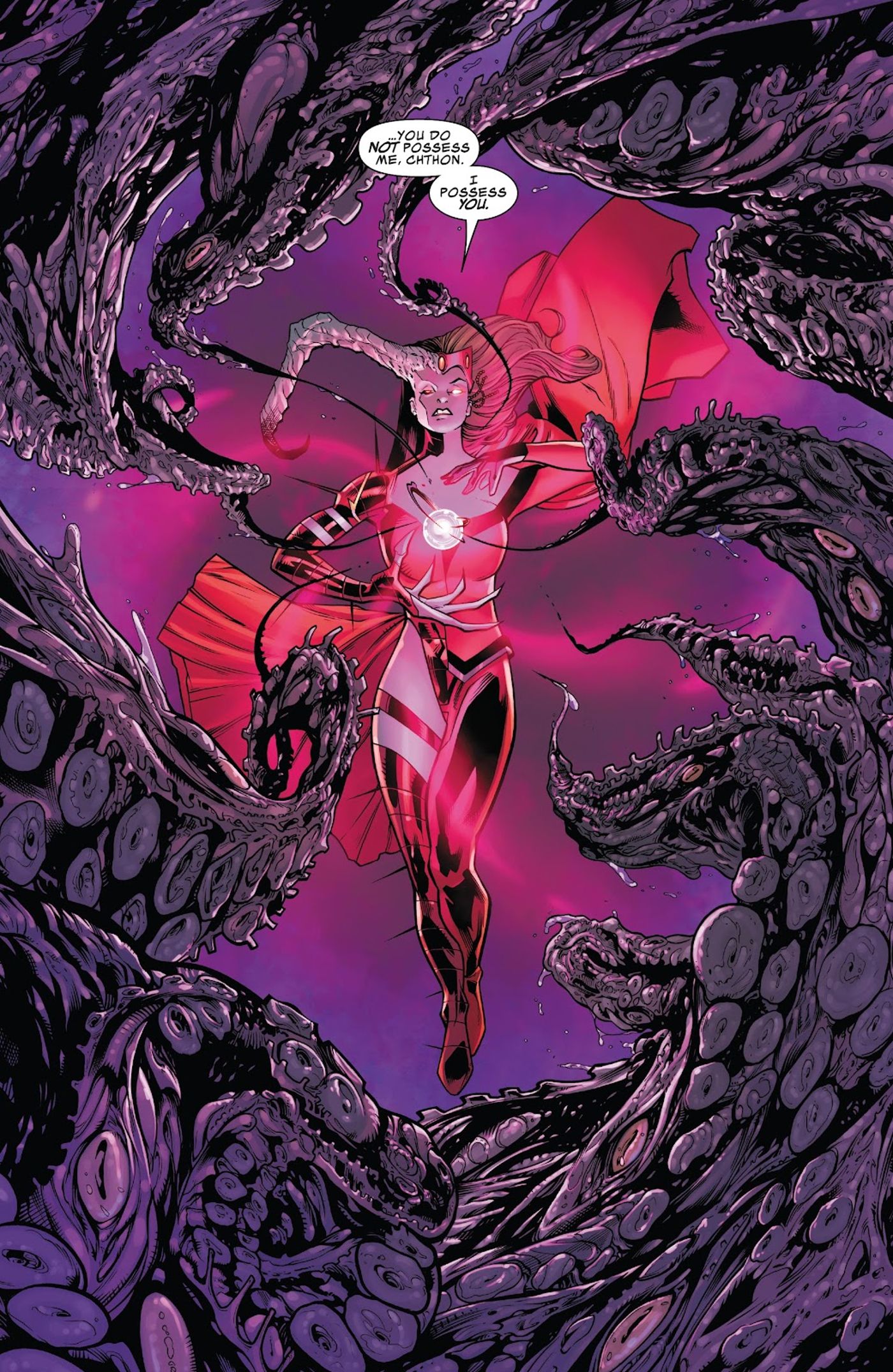 Marvel Comics Scarlet Witch Absorbs Chthon