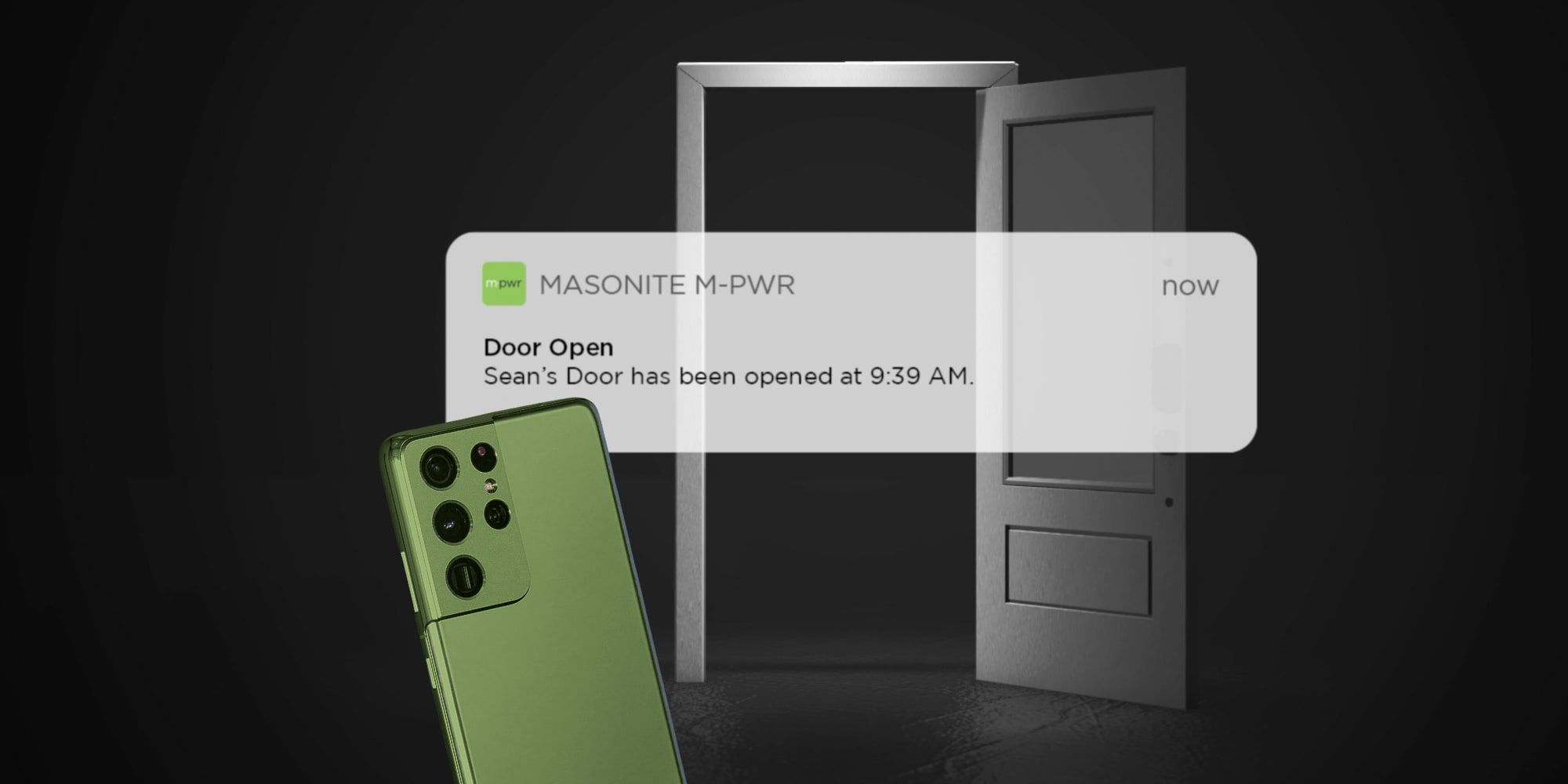 Masonite M-Pwr Smart Door With Samsung Galaxy