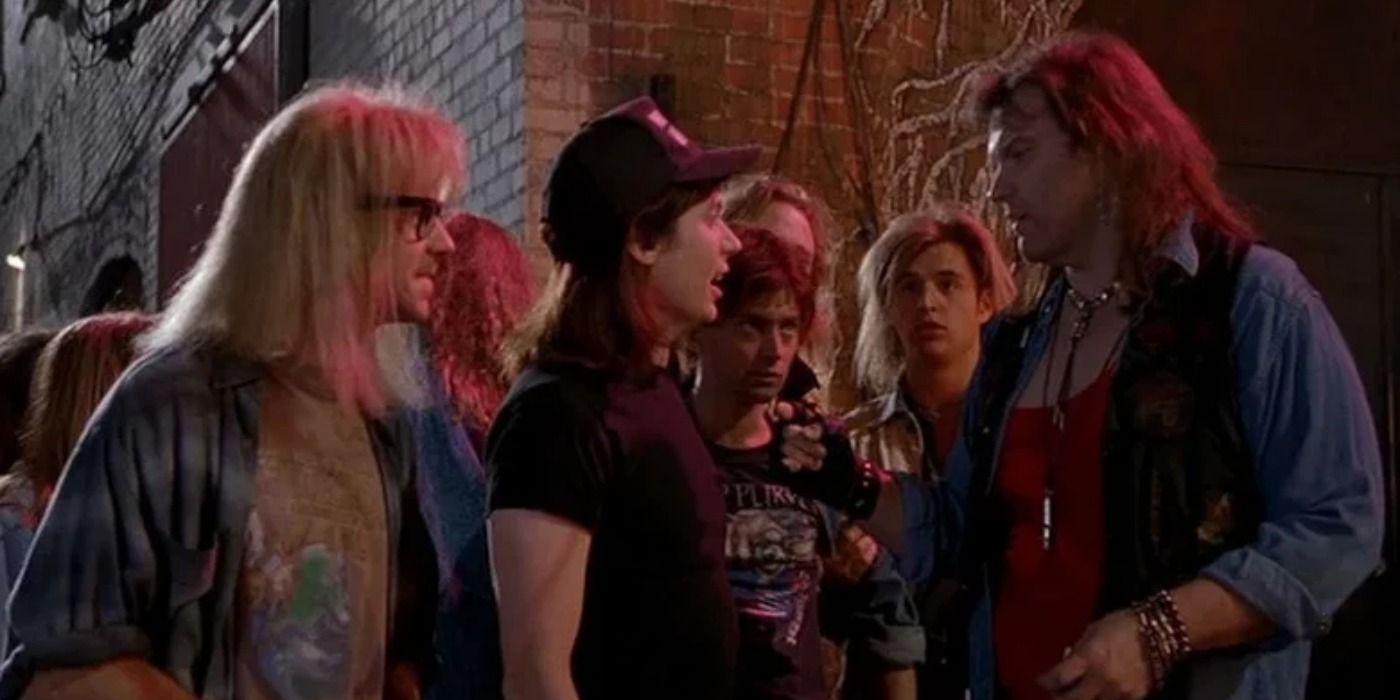 Meat Loaf talking to Wayne and Garth in Wayne's World.