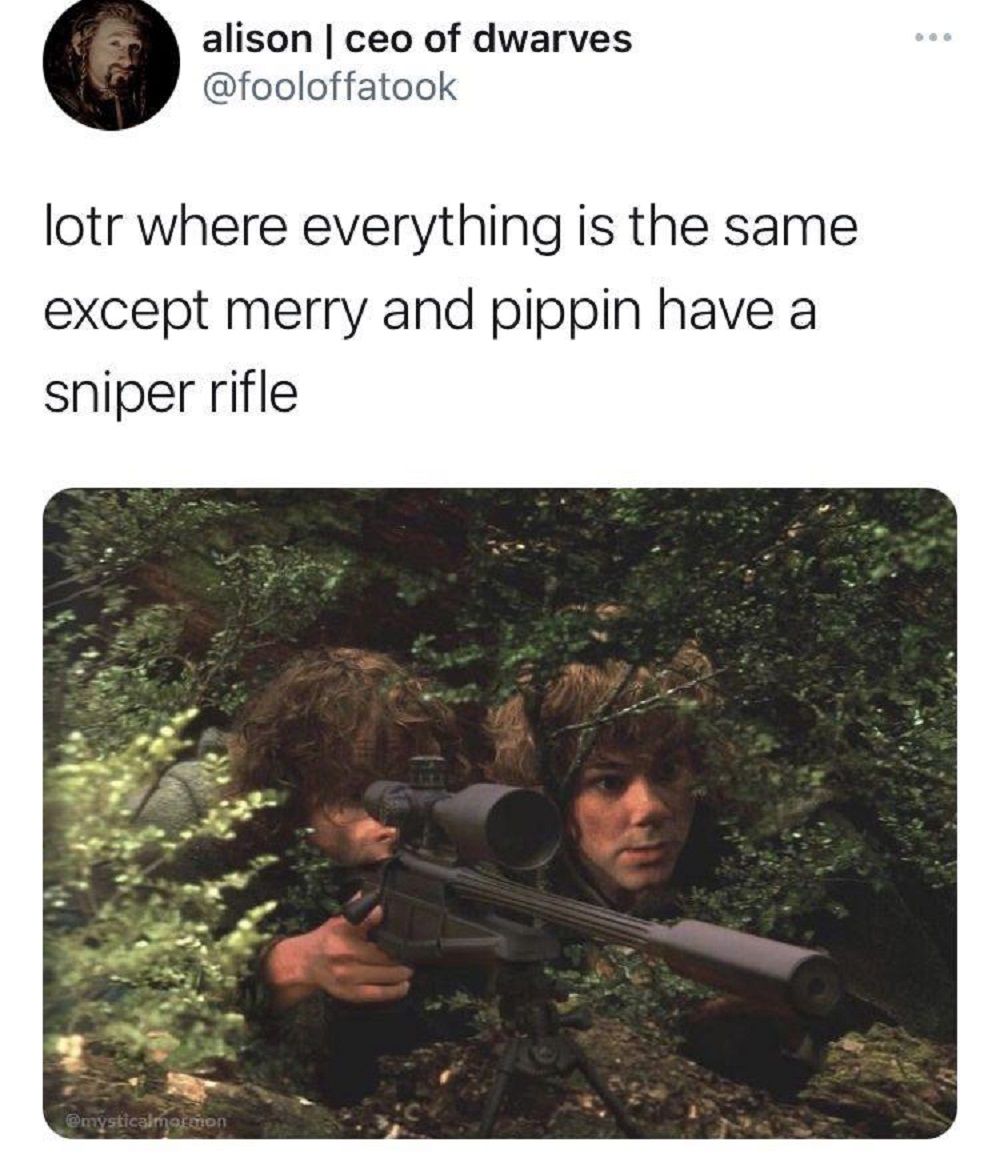 Merry and Pippin in a twitter meme