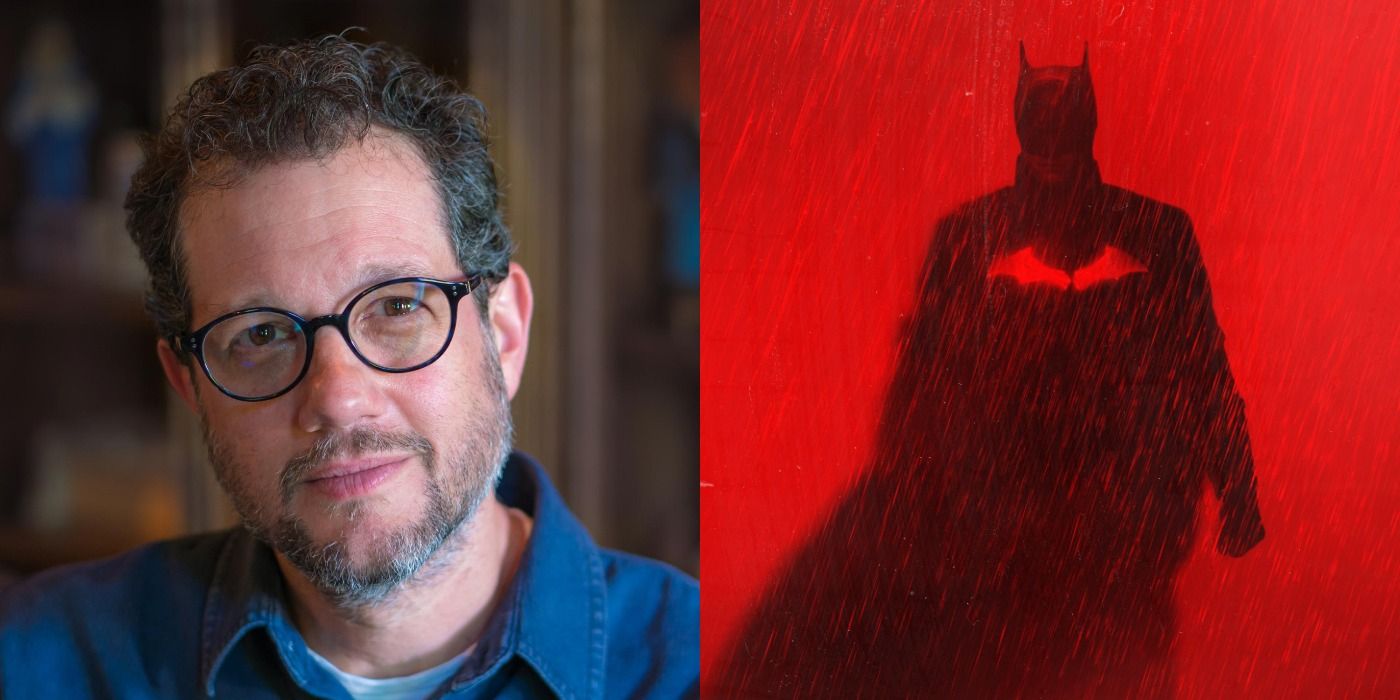 Michael Giacchino and The Batman Film Poster Split Image