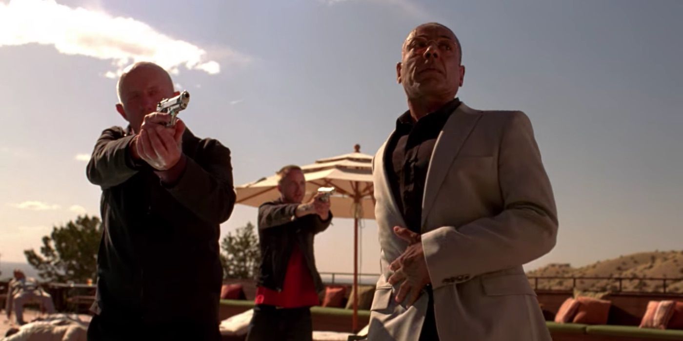 Mike Jesse and Gus in Breaking Bad