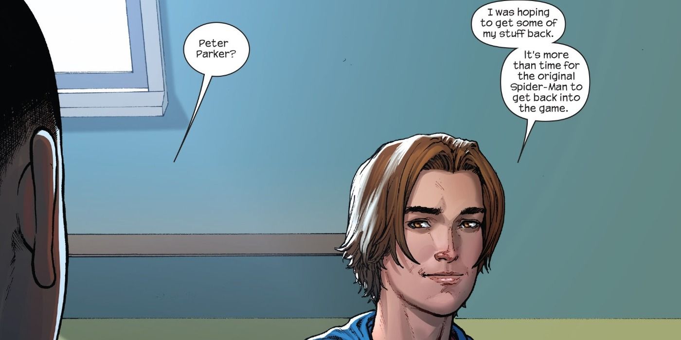 A resurrected Peter Parker appears in Miles' room in Miles Morales: Ultimate Spider-Man