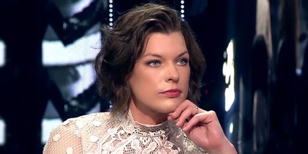 Milla Jovovich on Project Runway as a guest judge