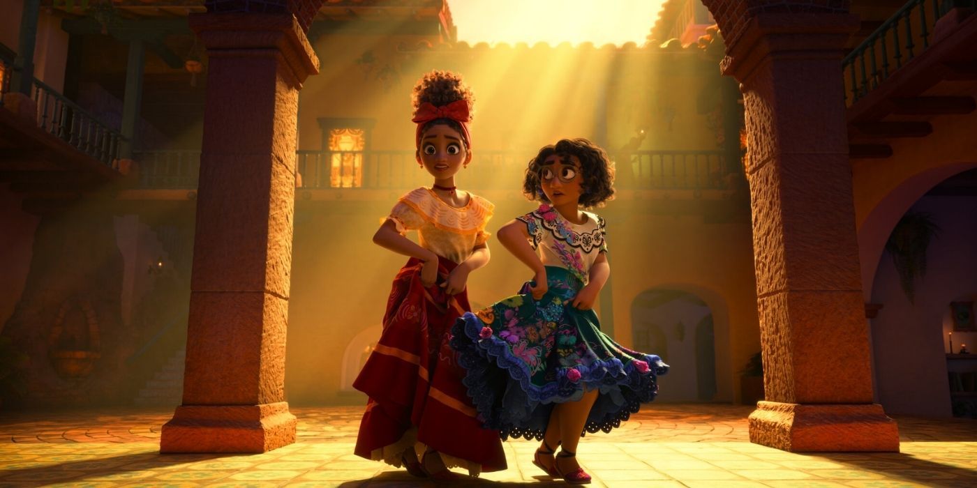Mirabel and Dolores dancing in Encanto