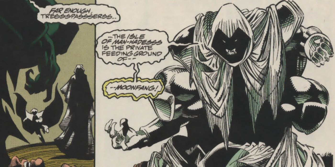 Moon Knight attacks in Marvel Comics.