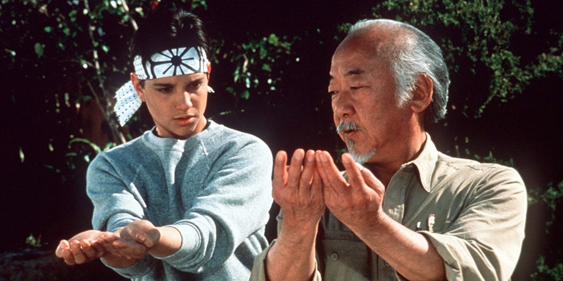 Mr Miyagi in The Karate Kid