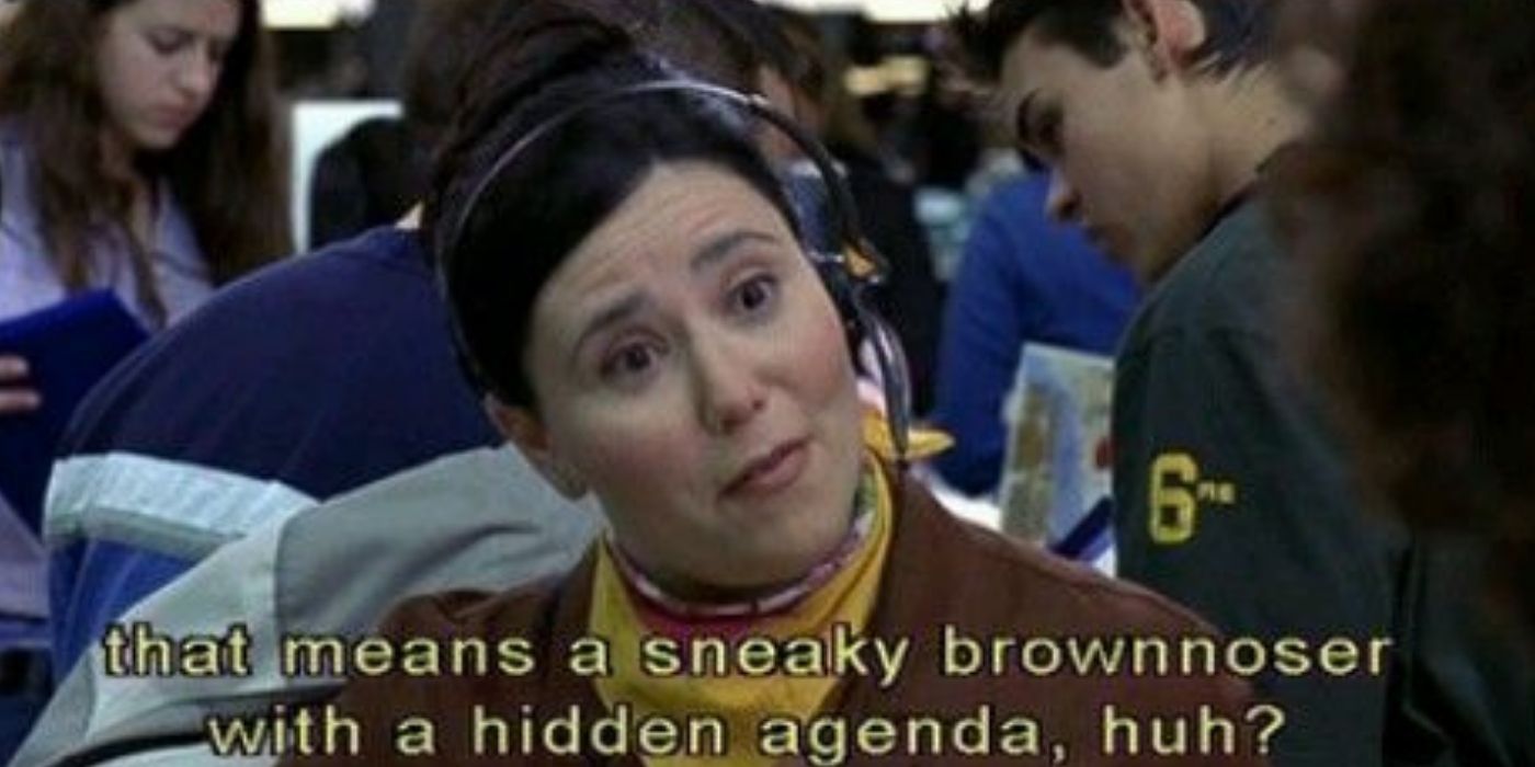 Ms. Ungermeyer talking to Gordo at the airport on The Lizzie McGuire Movie