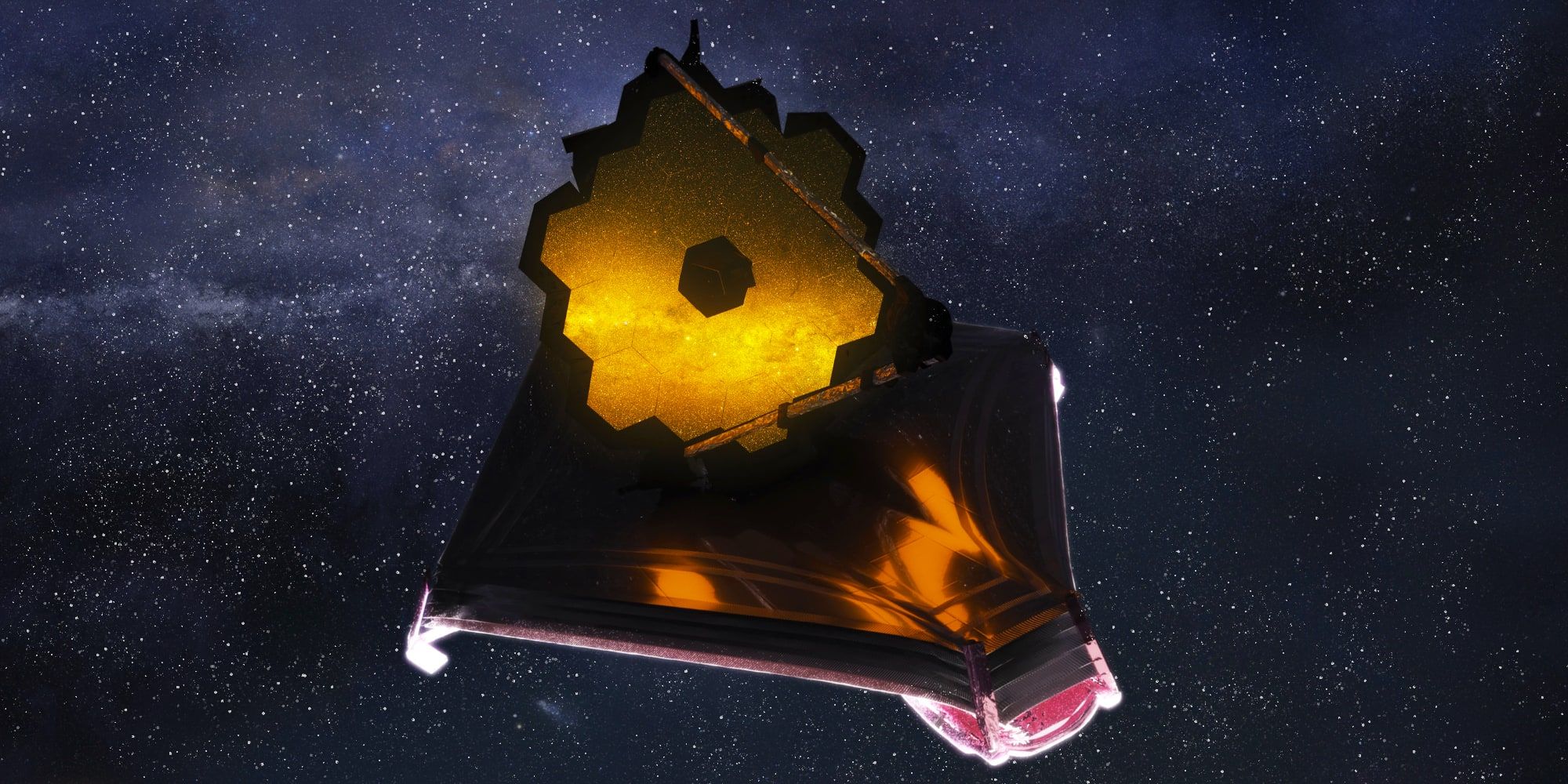NASA James Webb Space Telescope Facing Mirror