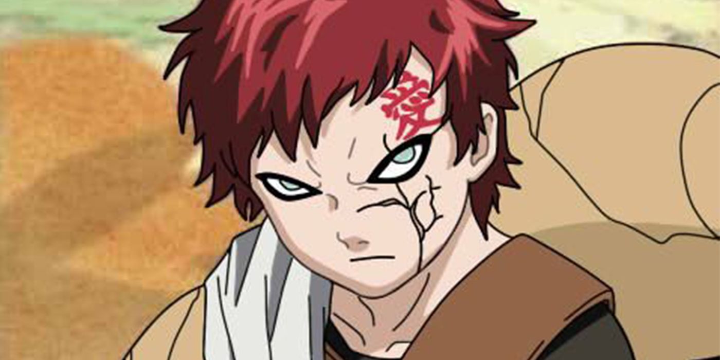 Naruto Gaara Looking Angry Face Cracked