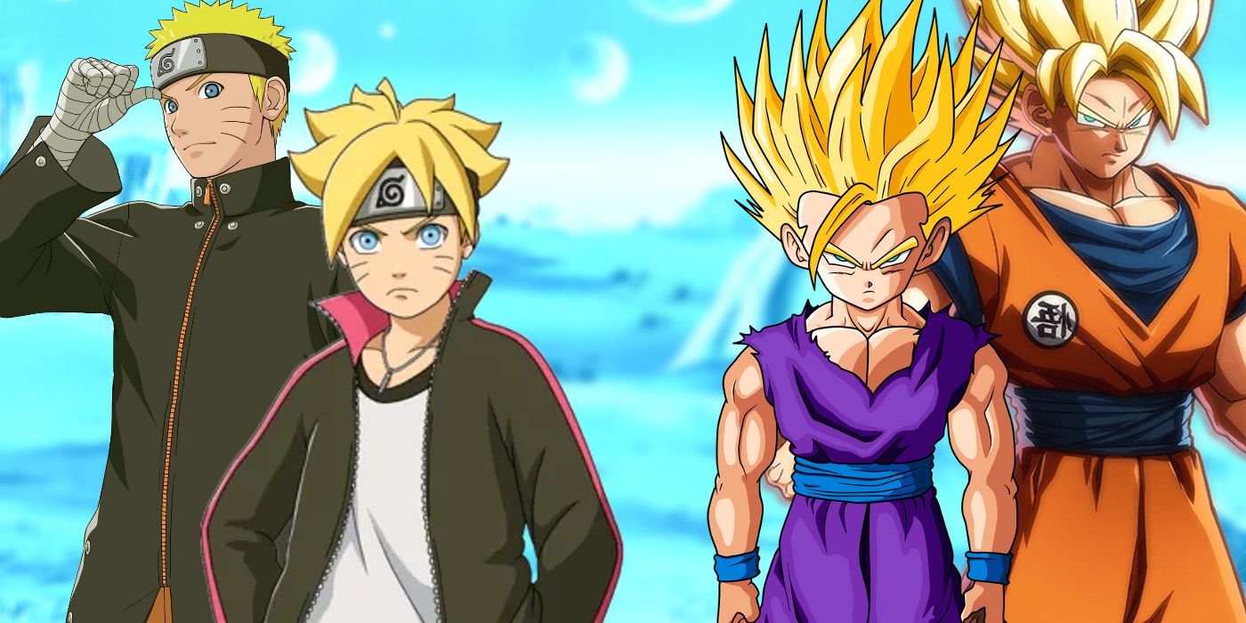 Naruto and Goku Boruto and Gohan