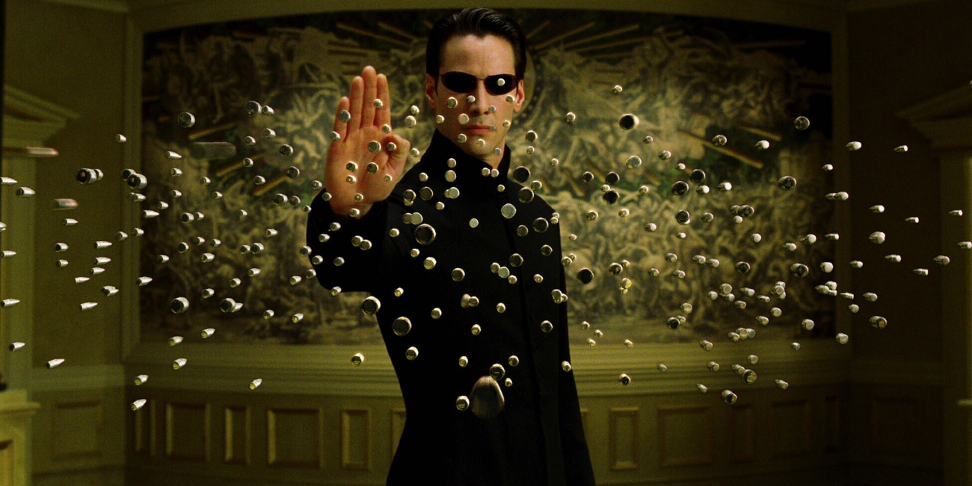 Neo stops bullets in The Matrix
