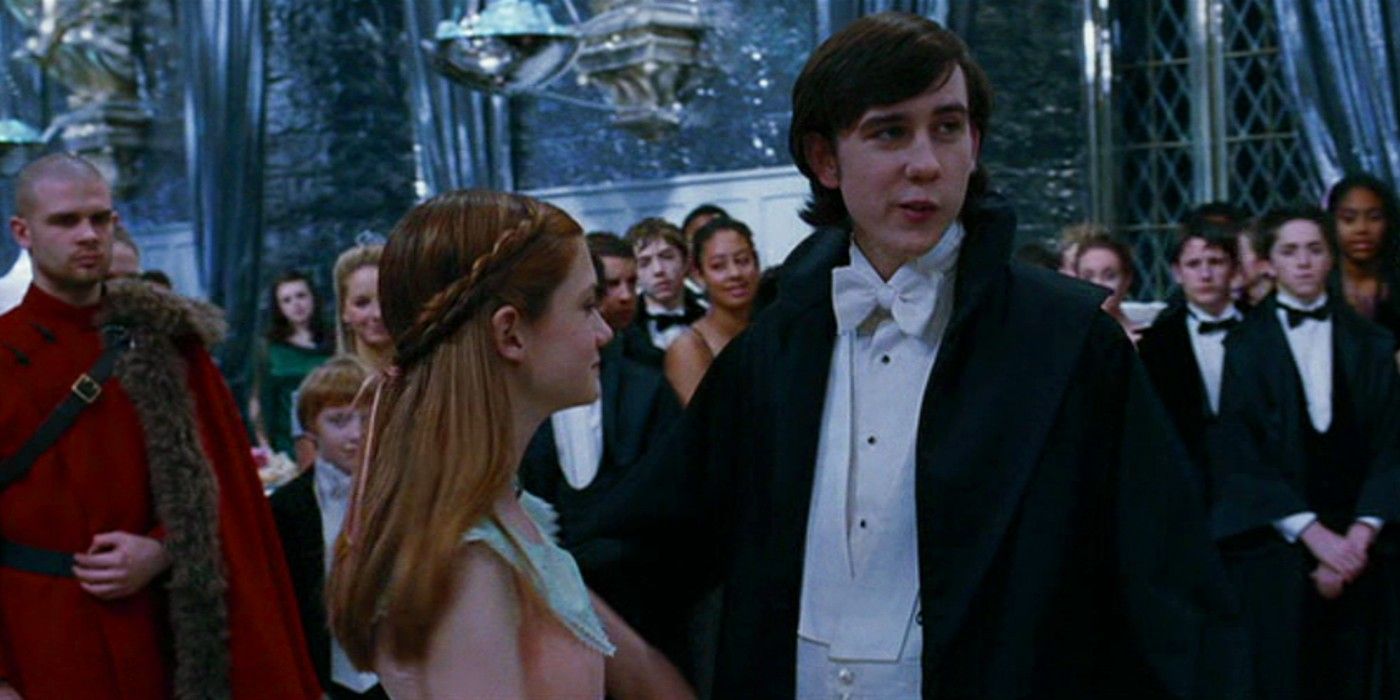 Neville and Ginny at the Yule Ball in Goblet Of Fire