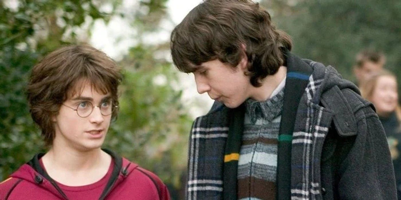 Neville talks with Harry in Goblet of Fire