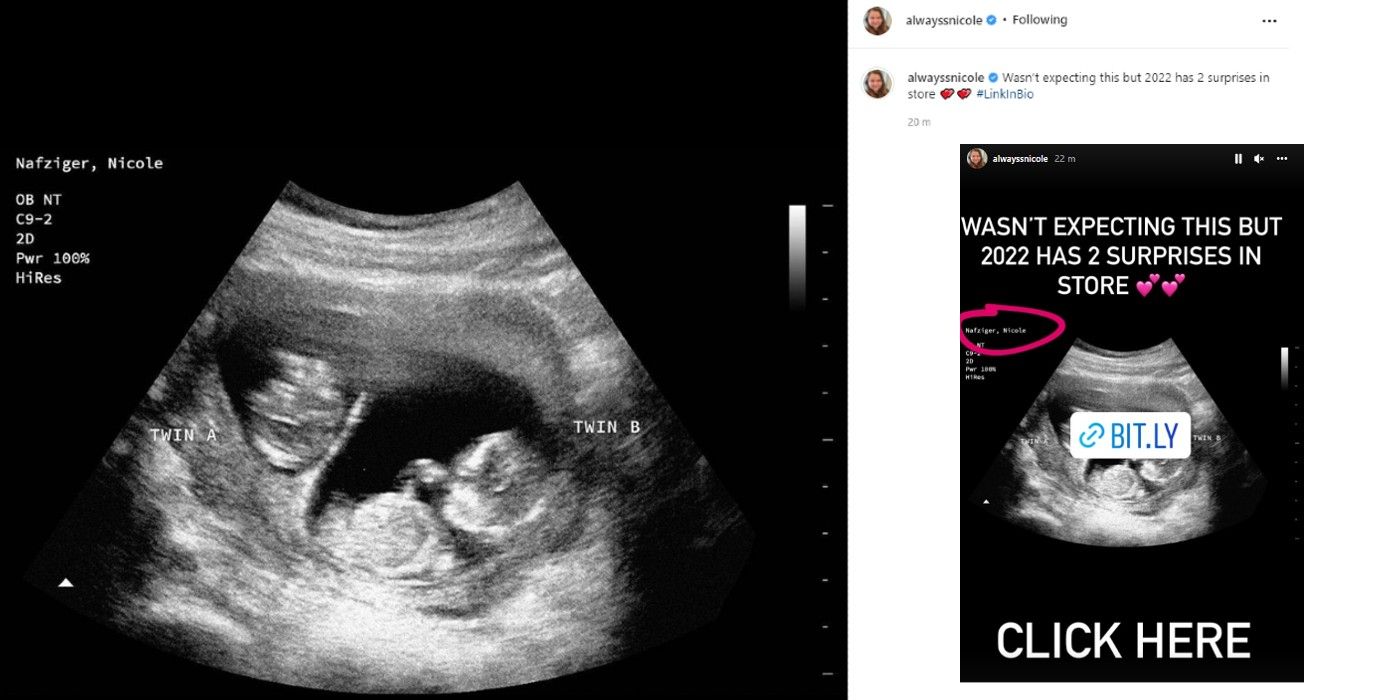 Nicole Nafziger in 90 Day Fiance posting baby sonogram on Instagram