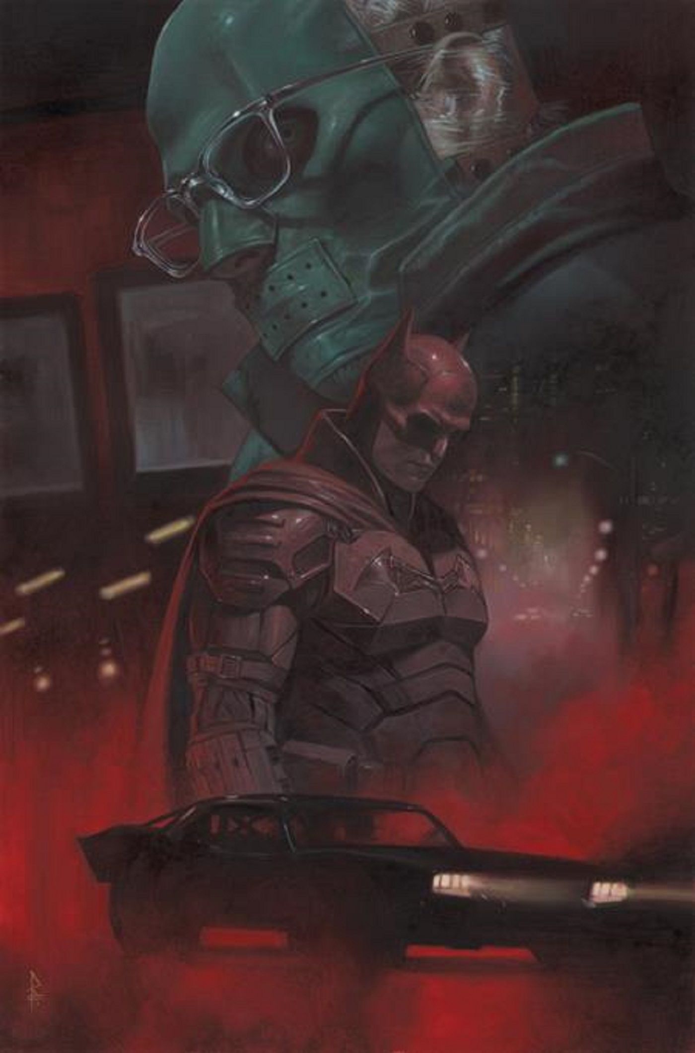 Robert Pattinson’s Batman Broods in Atmospheric Nightwing Cover Art