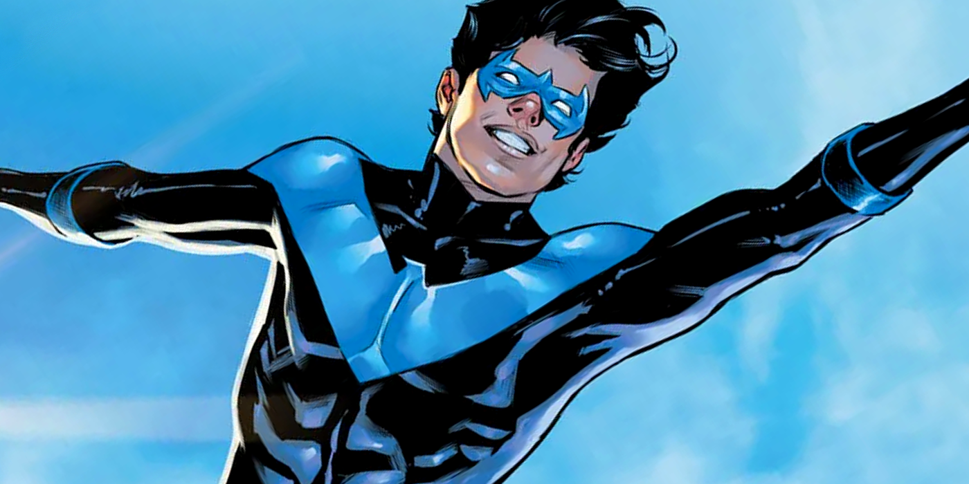 Nightwing jumping in the comics