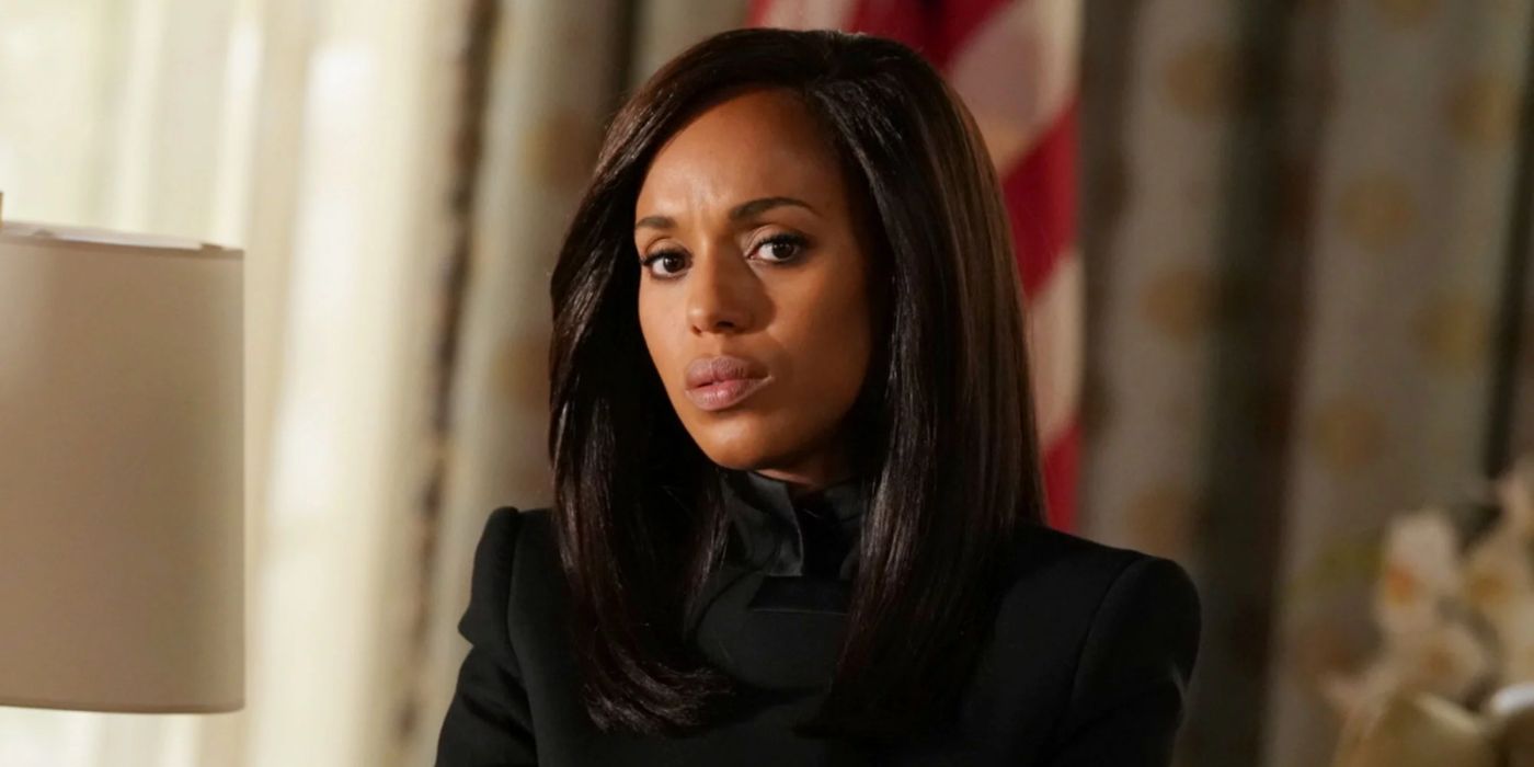 Olivia Pope looking serious in Scandal