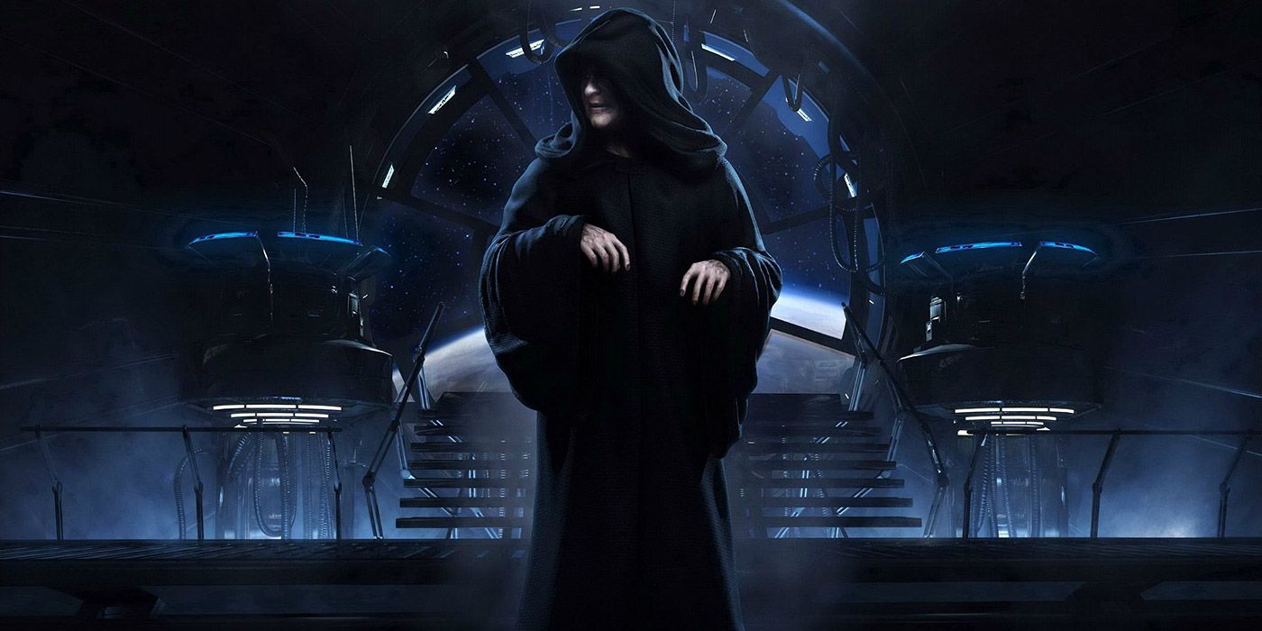 Emperor Palpatine in black robe from Star Wars