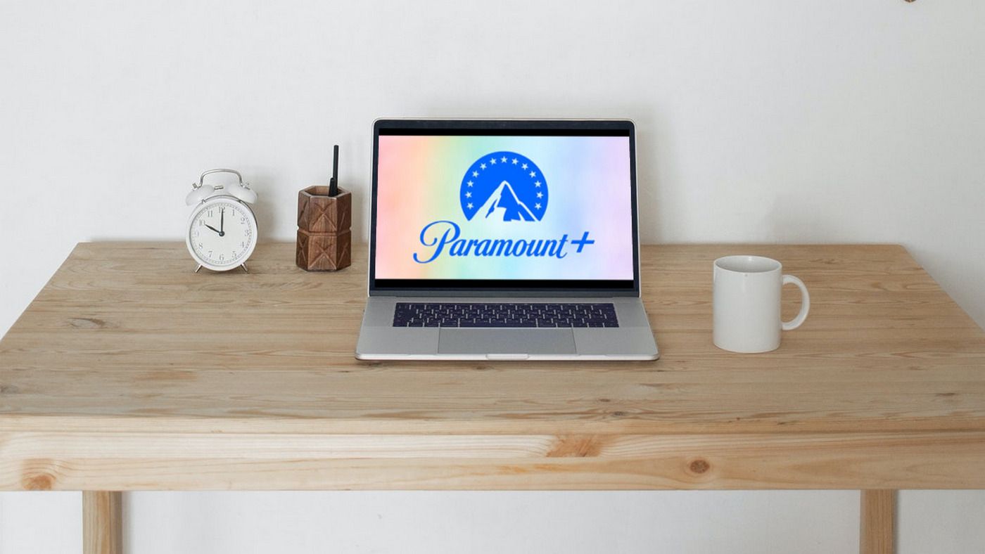 Paramount+ logo on laptop computer
