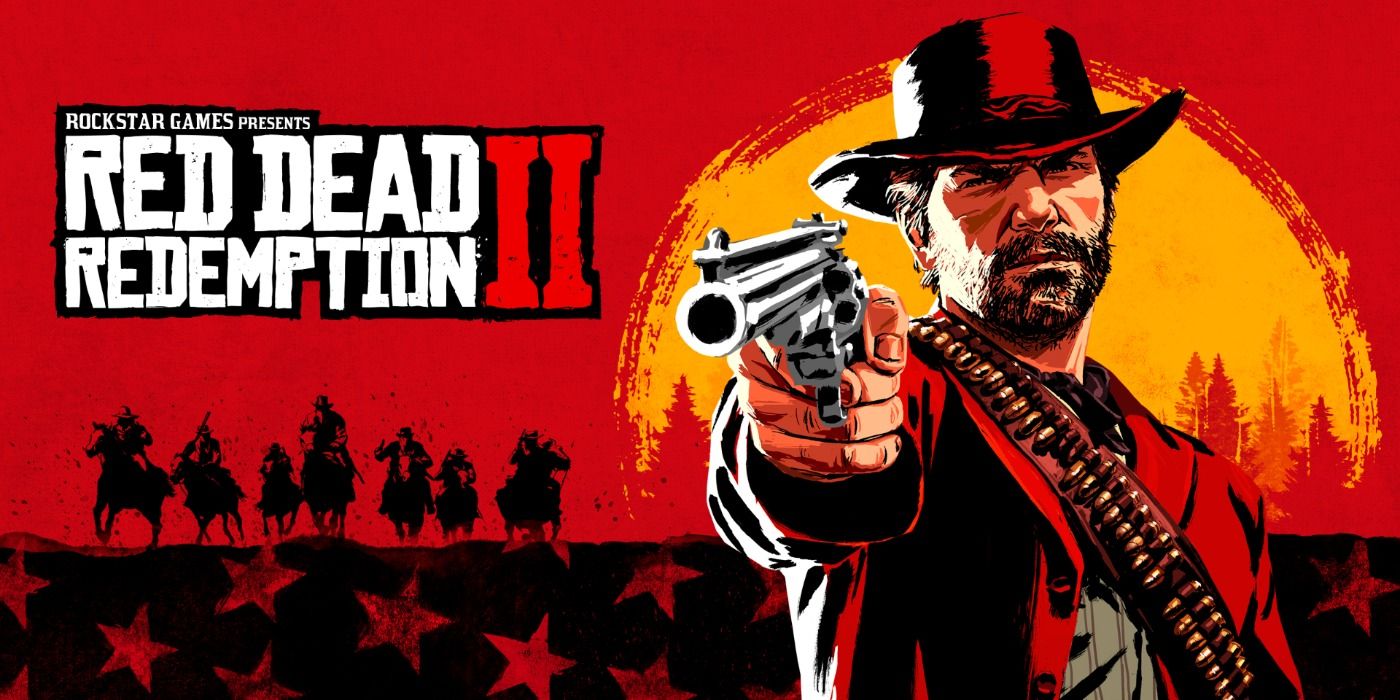 Arthur Morgan aiming his gun in Red Dead Redemption 2 promo art