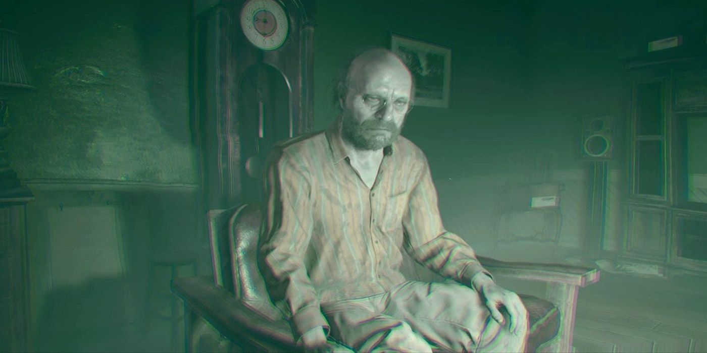 Jack in a dream sequence in Resident Evil 7