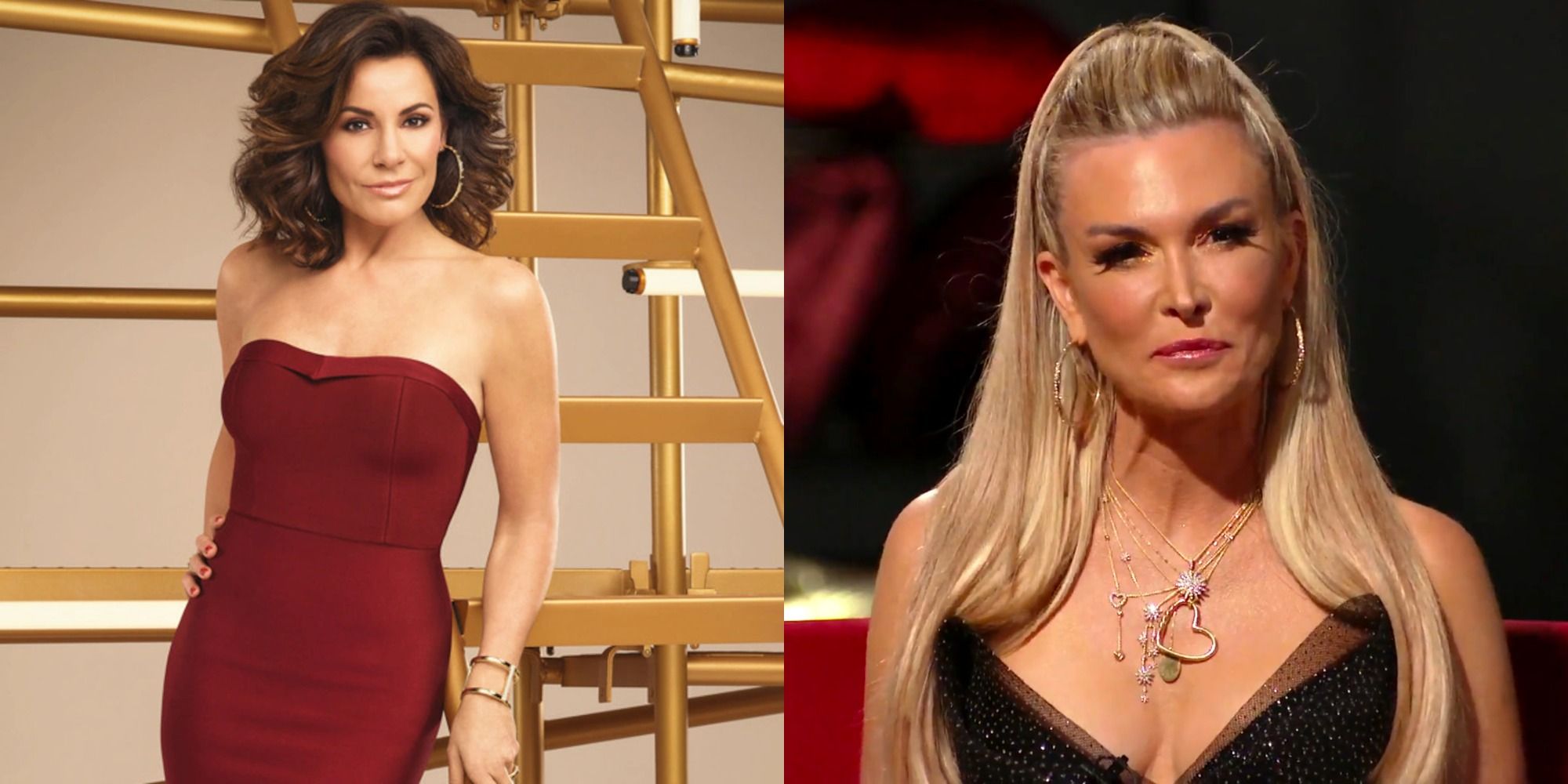 Split image showing Luann de Lesseps and Tinsley Mortimer in RHONY