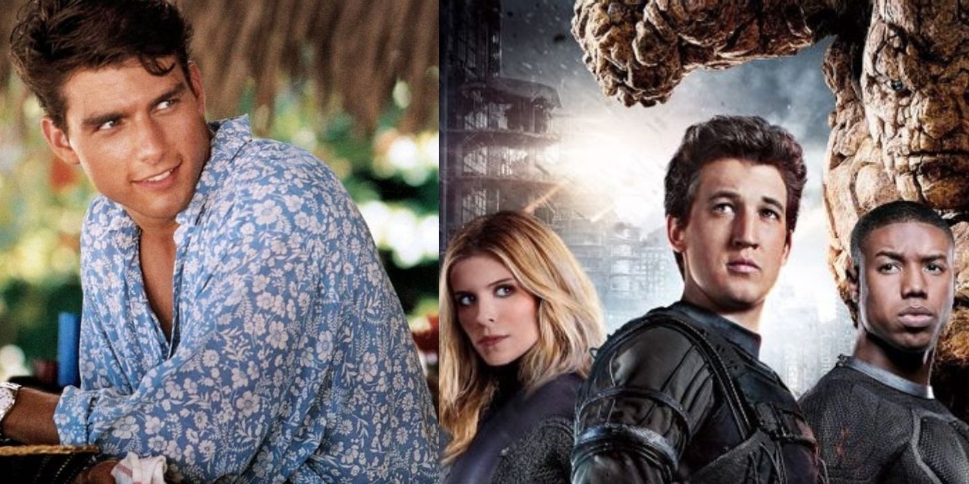 split image of tom cruise in cocktail and fox's fantastic four