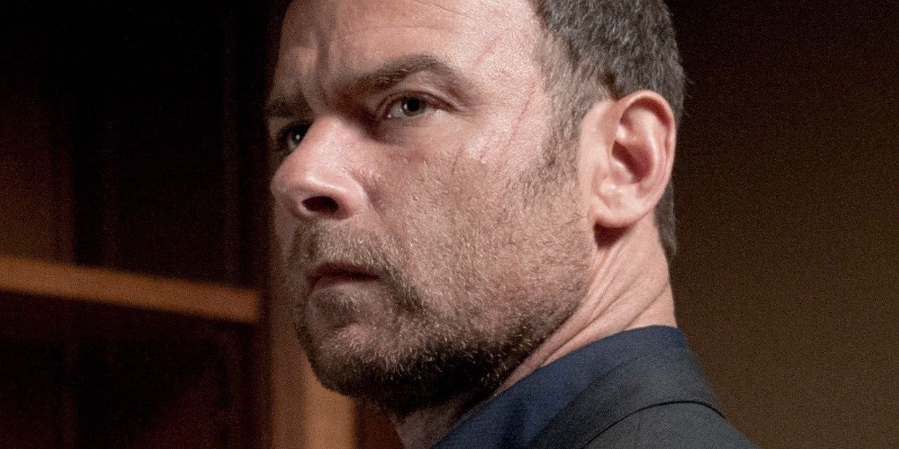 Ray looking back and frowning in Ray Donovan
