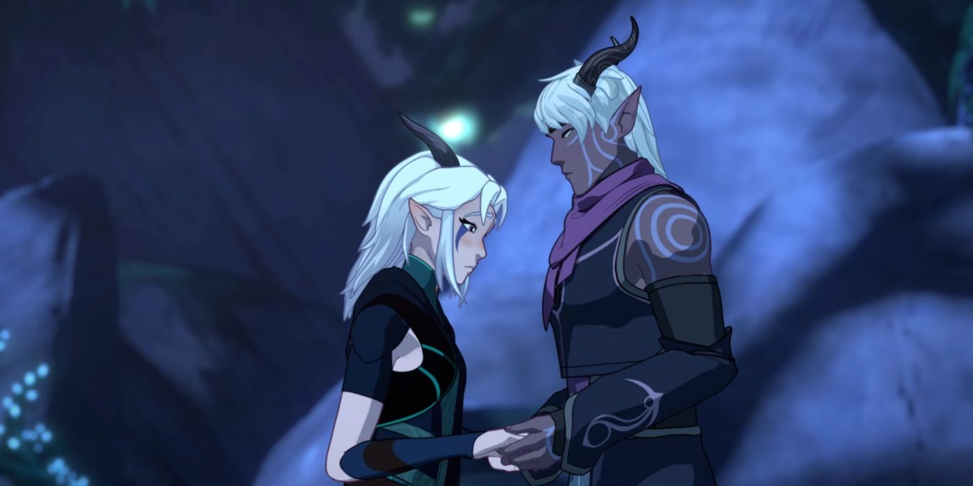 Rayla talks to Ethari in The Dragon Prince