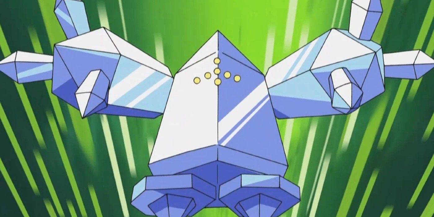 Regice fighting in Pokémon Master Journeys.