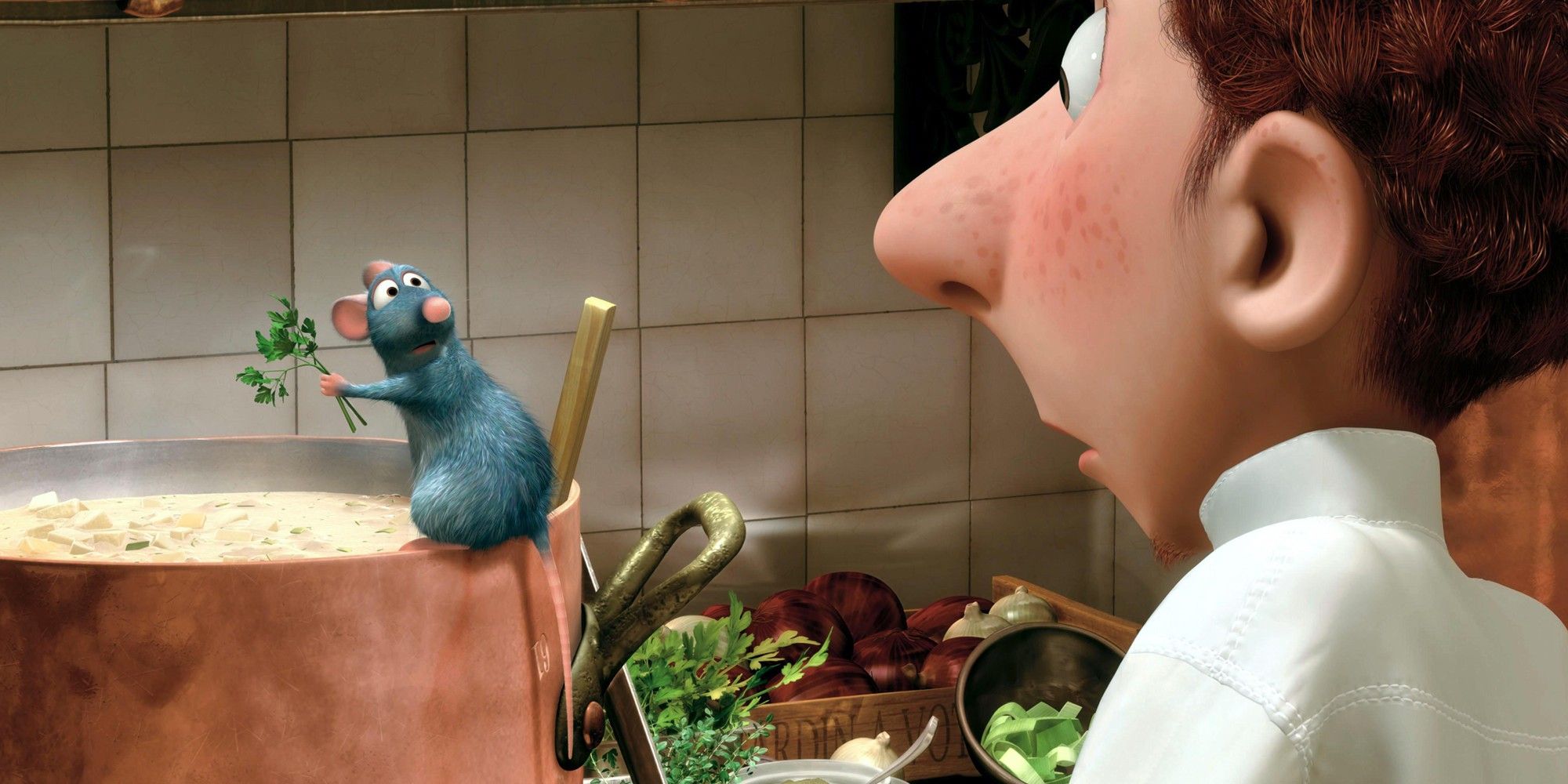 Remy cooking in Ratatouille.