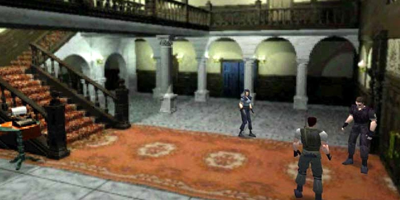 Chris, Jill and Wesker in Resident Evil
